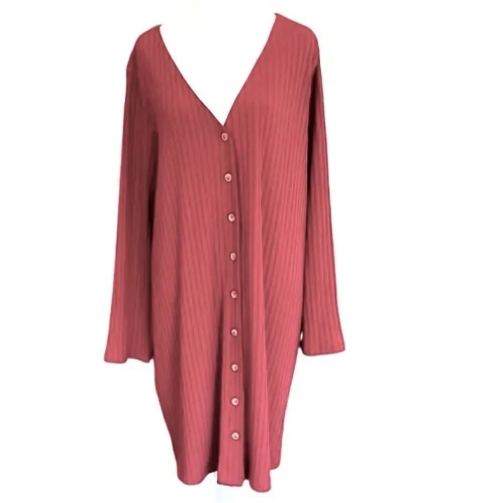 Old Navy cotton blend v neck button front Have a Heart Cardigan size 2X.